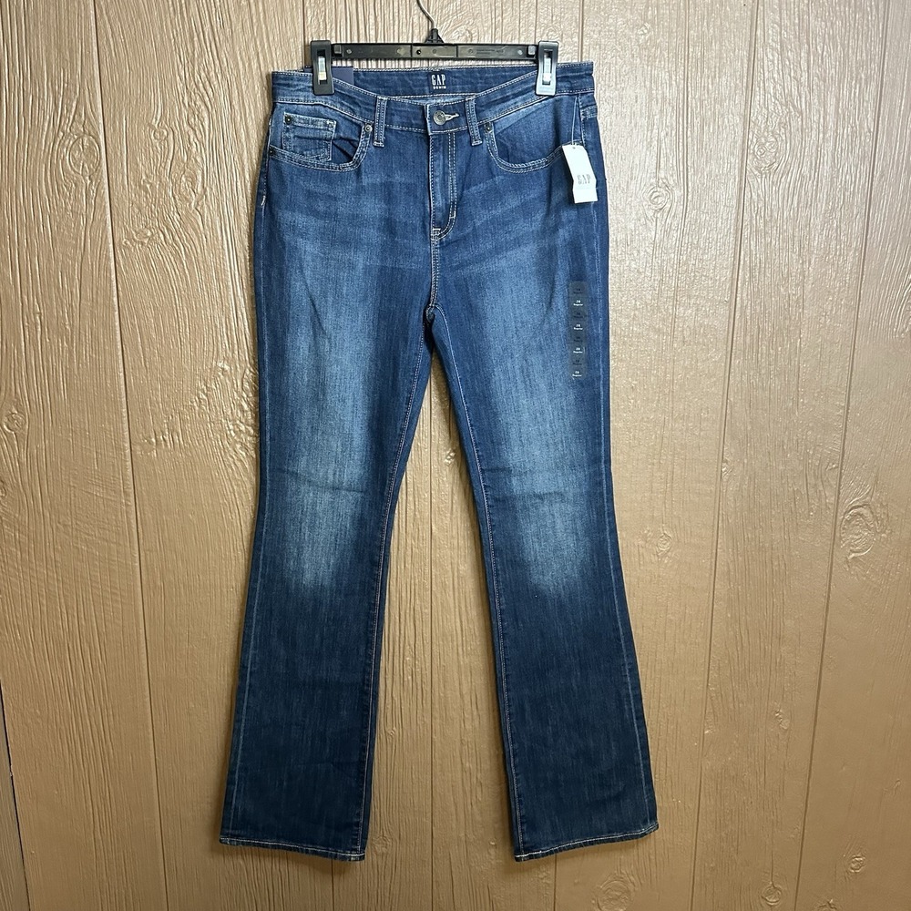 NWT Womens Gap‎ Perfect Boot Jeans Size 6/28 Reg Dark Wash Mid Rise Cotton